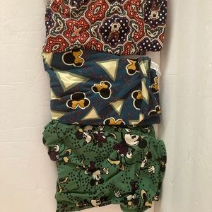Lularoe three pair Minnie  Mouse leggings NWOT